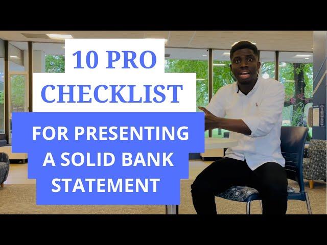 10 Pro Checklist for Presenting a Solid Bank Statement to Avoid Being Denied Your F1VISA #f1VISA