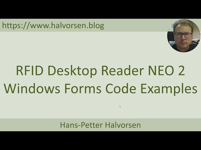 RFID Reader with Windows Forms Examples