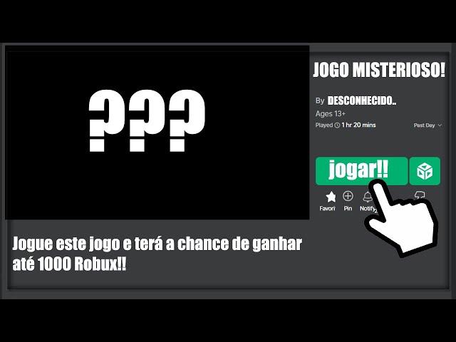 Vou doar 1000 Robux para quem jogar este jogo!!