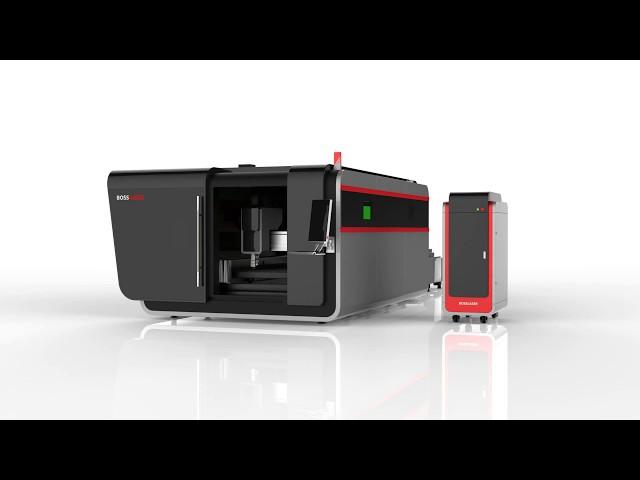 Boss Laser Fiber Laser Cutter  360 View - FC-6012 EXT