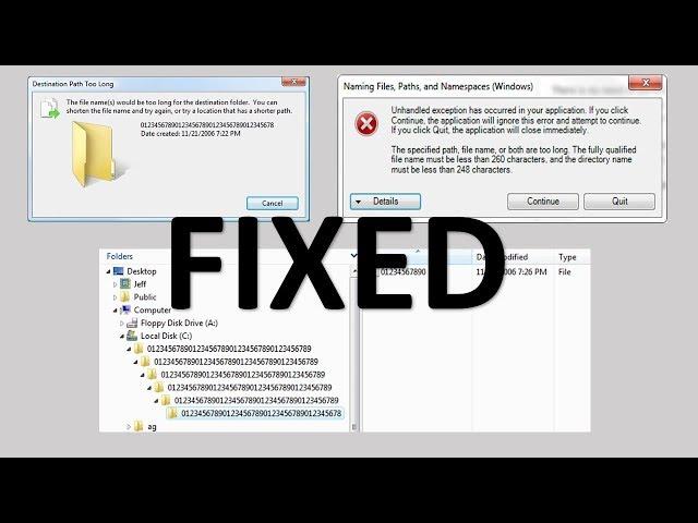 The filename would be too long for the destination folder Windows 10 ( Easy Fix) | 255 Character fix