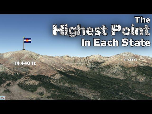 What is the Highest Point in Each State of the USA?