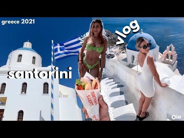 santorini vlog  2021// what i ate in santorini as a vegan