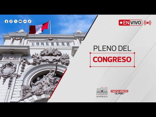 EN VIVO: Sigue la sesión del #PlenoDelCongreso  | 11 DE DICIEMBRE DEL 2024