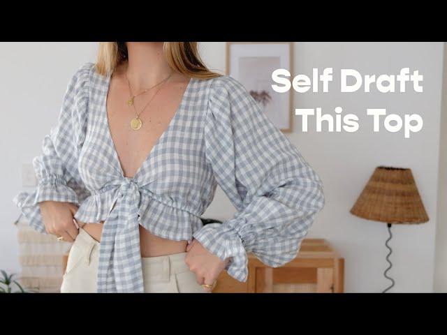 DIY // Cute Tie Front Ruffled Top