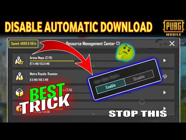 How to disable auto downloading? | Stop automatic start download maps and resources in pubg mobile