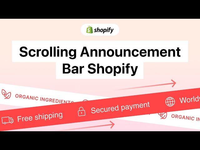 Add Scrolling Announcement Bar Shopify Dawn Theme