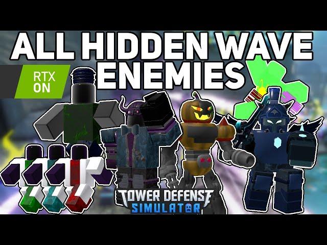 All Hidden Wave Enemies - Tower Defense Simulator