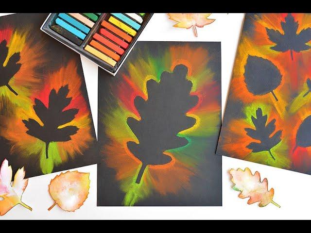 Fall Leaf Chalk Art | Chalk Pastel Art Project
