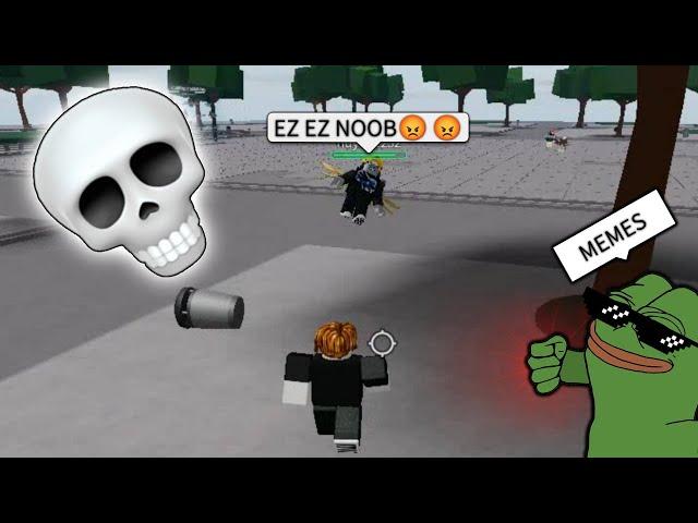 "Hero Hunter NO SKILL" | The Strongest Battlegrounds Funny Moments | Roblox