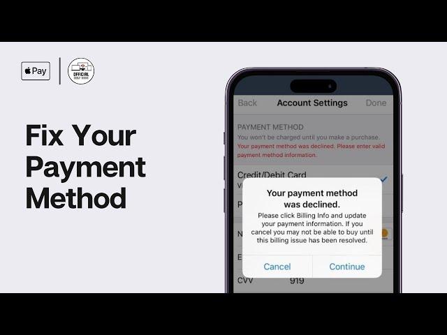 How to Fix Your Payment Method Was Declined App Store