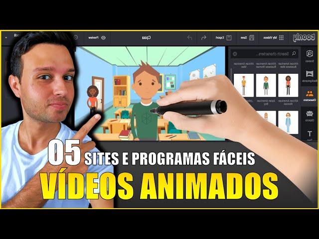 5 Sites e Programas Mais Fáceis para CRIAR VÍDEOS ANIMADOS ONLINE