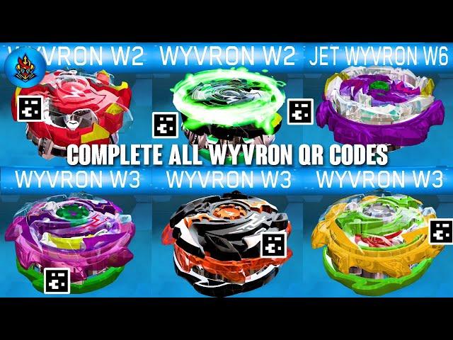 COMPLETE ALL WYVRON QR CODES BEYBLADE BURST APP | TOTAL BURST