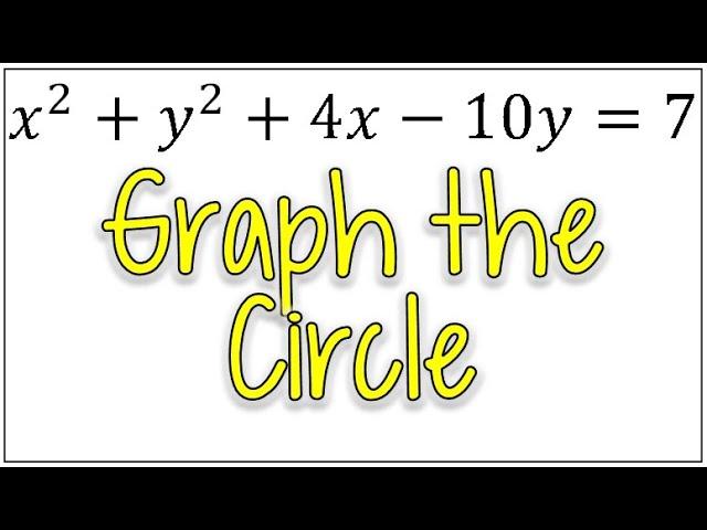 How to Convert a Circle's Equation to Standard Form & then Graph