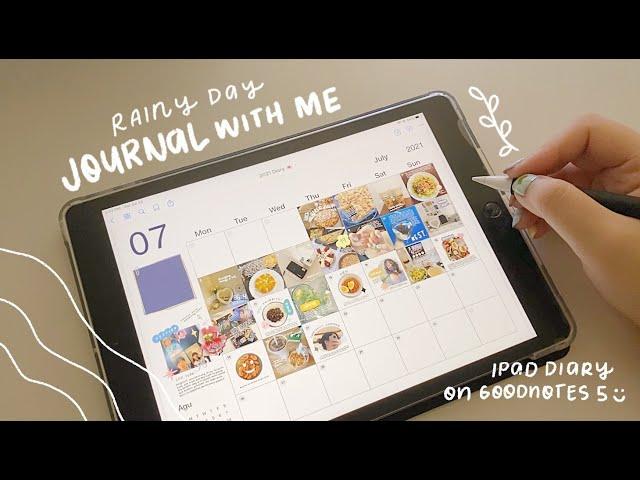 cozy digital journal with me ️ ipad journal on goodnotes 5 / asmr writing with soft music
