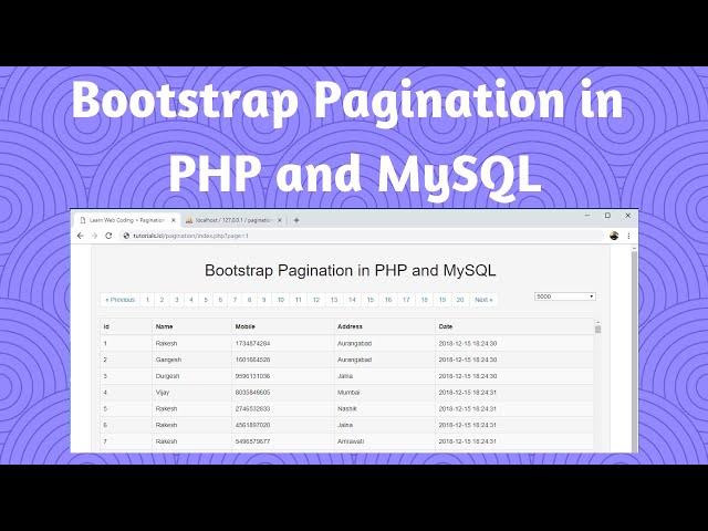 Bootstrap Pagination in PHP and MySQL With dynamic limit