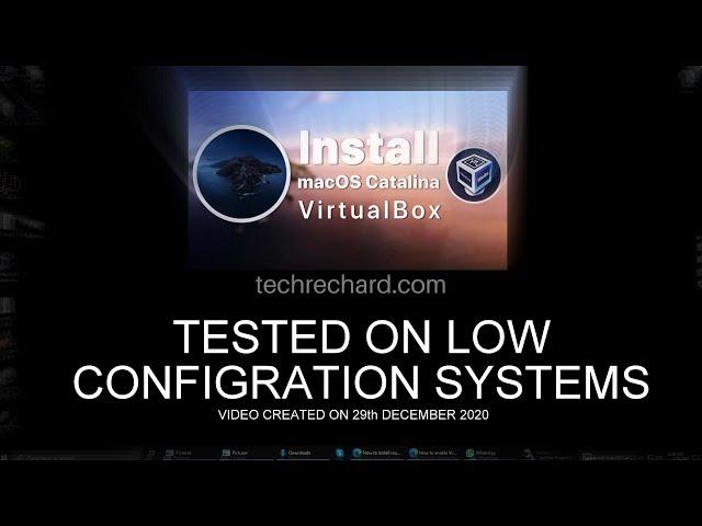 Install MacOS Catalina On VirtualBox On Windows (Tested on Low Configuration Desktop)