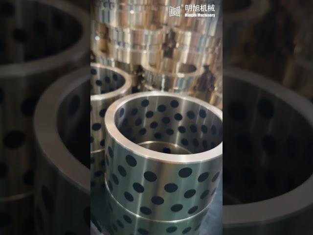 Mingxu Bearing: Graphite copper bearing Factory. #bearingfactory #machinery #manufacturing #copper