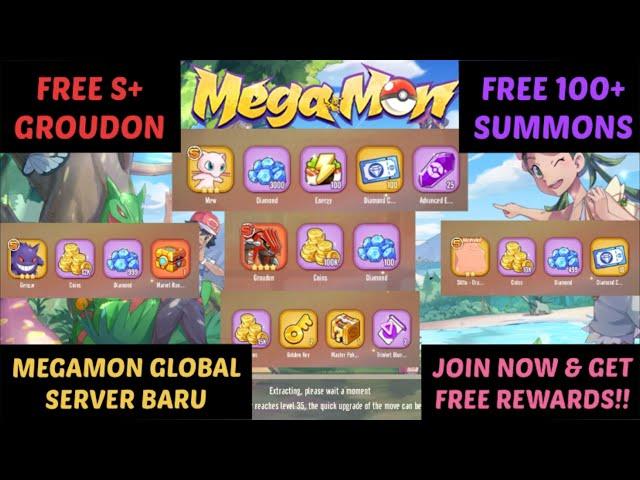 MEGAMON GLOBAL GIFT CODE GACHA FREE S+ GROUDON BARU CODES POCKET INCOMING| MEGAMON GIFT CODE FREE S+