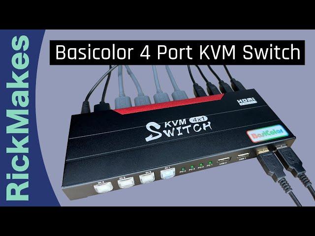 Basicolor 4 Port KVM Switch