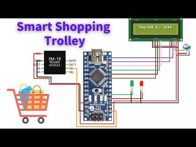 DIY Smart Shopping Cart | Automated Shopping Cart with Add/Delete ITEMS