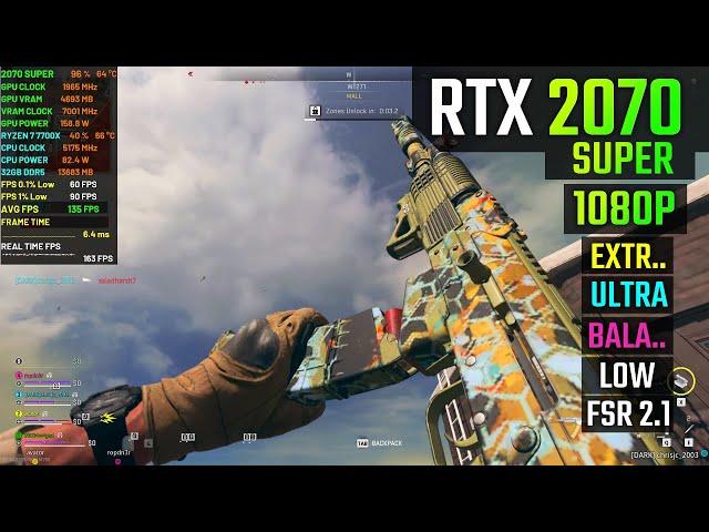 RTX 2070 SUPER - Call Of Duty Warzone 3 (1080p FSR 2.1 All Graphics)