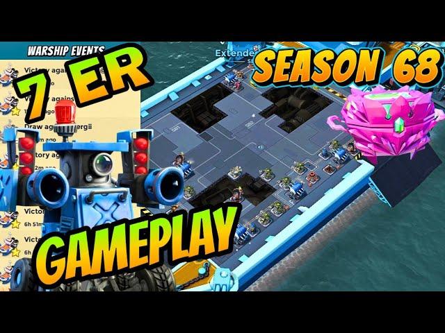 Boom Beach Warships Season 68 [ 7 Engine Room Seeker Attacks ]