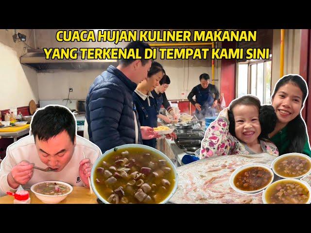 CUACA HUJAN PARA TUKANG BERHENTI KERJA, BAWA XIXI KE RS & KULINER JEROAN KAMBING YG TERKENAL DISINI