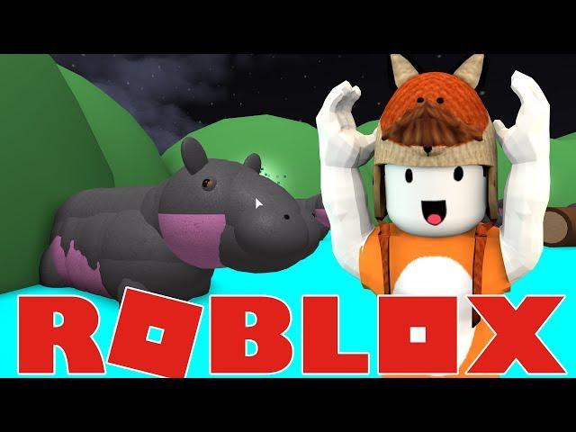 ESCAPING A ZOO OF ANGRY HIPPOS - Roblox Escape The Zoo Obby