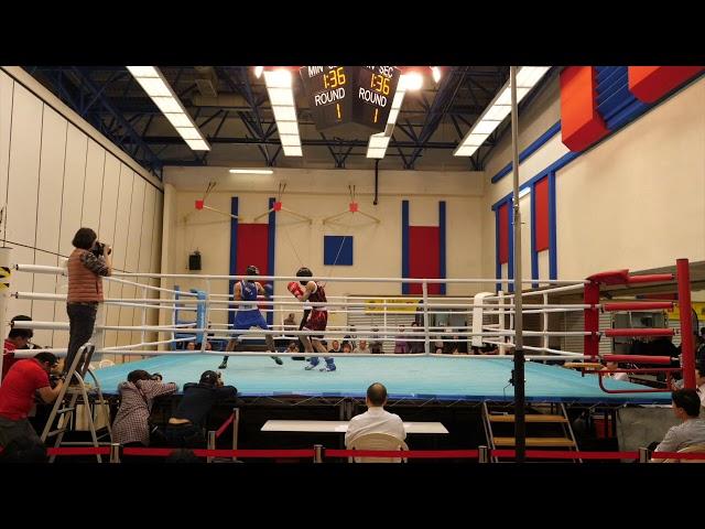 新秀男子 60KG   黎皓棓 (TAC Boxing Club)  VS  劉子康 (九龍柔術)  2019 學界及新秀拳擊錦標賽 （2019-3-3)