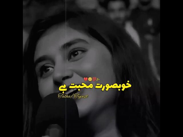 Khubsurat Muhabbat HaiTabish Hashmi Show Shayari Broken HeartHasna Mana Hai Show #m_talha_typist