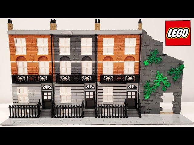 Custom LEGO Harry Potter Grimmauld Place Facade | Build & Overview