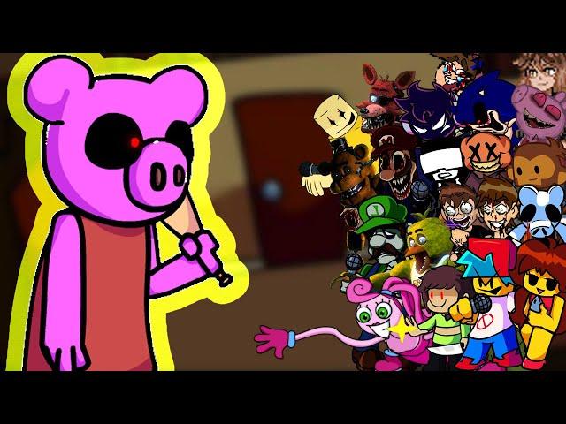 FNF Batness (Vs Roblox Piggy) - But ALL the Characters Sing Together  Piggyfied DEMO V2 (FNF Mod)