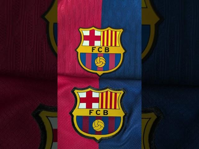 Barcelona Player vs Fan Home Jersey Comparison - 24/25 #shorts