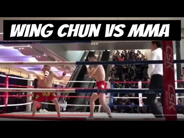 MMA vs Wing Chun - Xu Xiaodong's Friend Uses Only Left Side vs Wing Chun Master