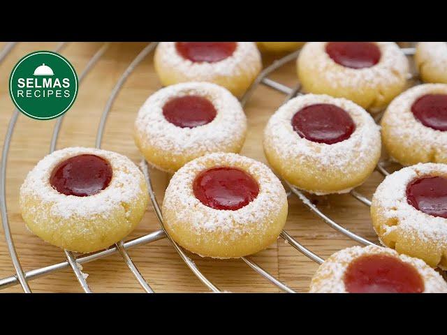 THUMBPRINT Cookies | Best Sugar Cookies Recipe | Christmas Cookies 