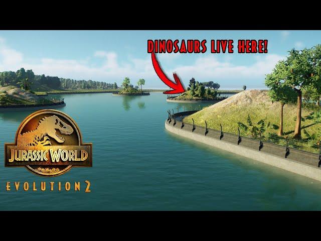 HOW TO BUILD LAGOON ISLAND ENCLOSURES! - Jurassic World Evolution 2 Exhibit Tutorial!