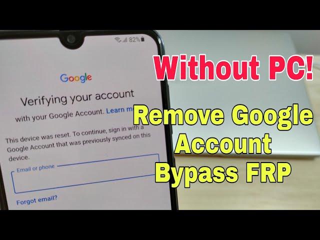 Without PC!!! Samsung A30 (SM-A305FN), Remove Google Account, Bypass FRP.