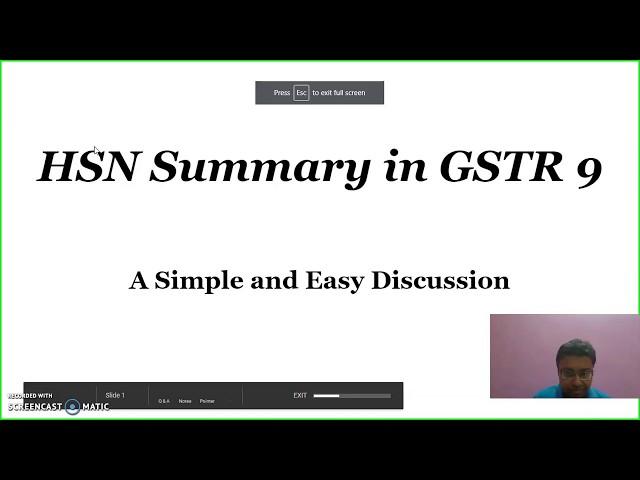 HSN SUMMARY IN GSTR 9