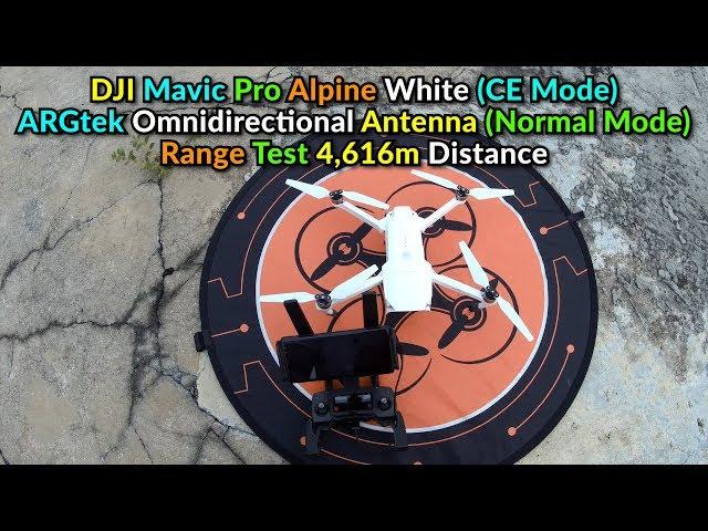 Mavic Pro Alpine White (CE) - ARGtek Omni Antenna (Normal Mode) Range Test 4,616m Distance