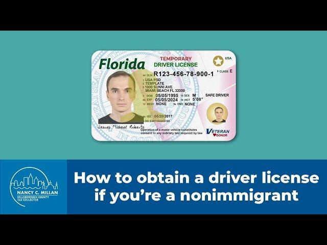 How to obtain a driver license if you're a nonimmigrant.