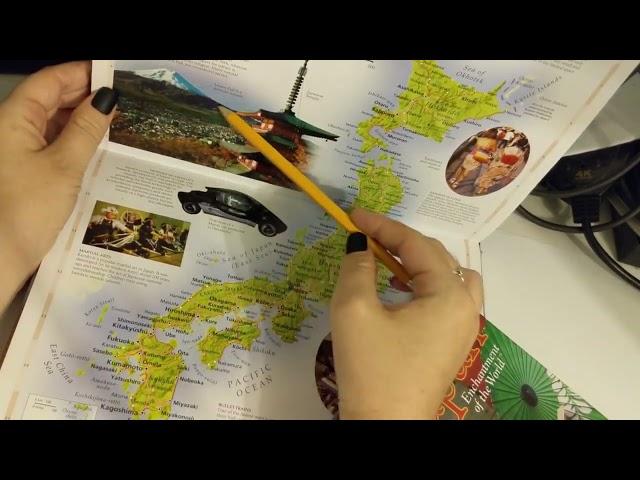 ASMR ~ Japan History and Geography ~ Soft Spoken Page Turning Maps ~ Re-Upload