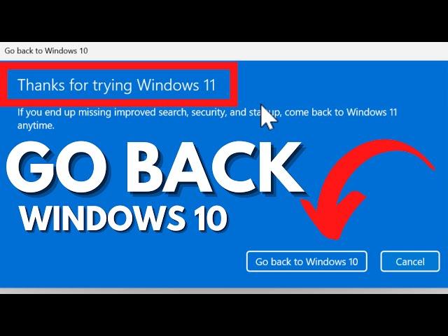 How to Uninstall Windows 11 and Go Back to Windows 10 without Losing Data