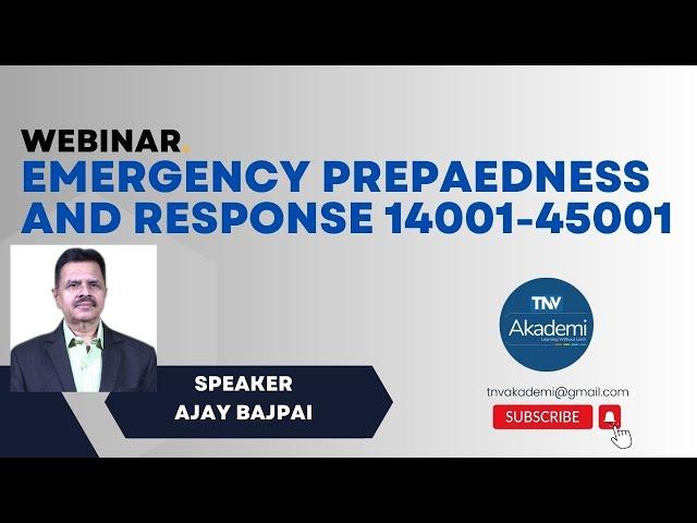 Webinar On Implementation of Emergency Preparedness And Response Clause ISO 14001 45001 & ISO 22000