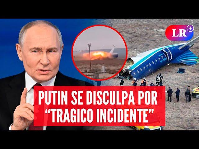 Vladimir Putin afirma que sistema antiaéreo ruso operó en tragedia de Azerbaijan Airlines | #LR