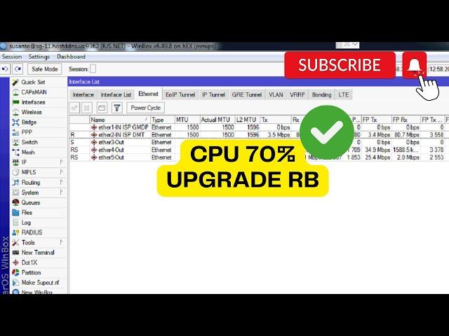 Cek Mikrotik - CPU 70%