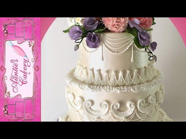Spring Floral Wedding Cake Long tutorial- Lambeth style