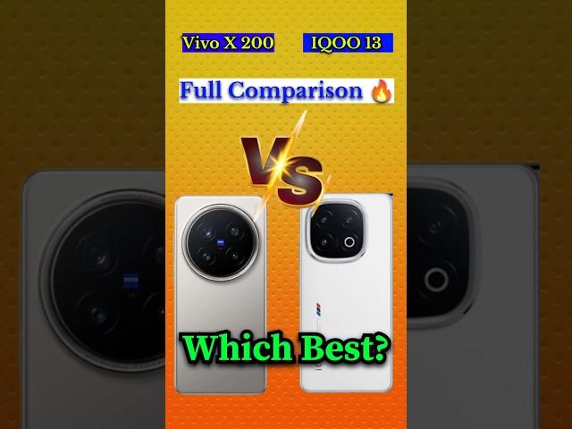 Vivo X 200 Vs IQOO 13 full Comparison? Which Best?#shorts #vivo #iqoo13#vivoiqoo @techinfobyavanish