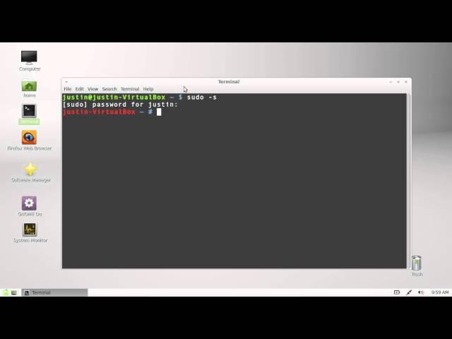 get root privileges in Linut Mint 13