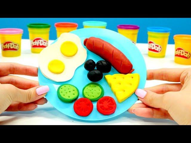 Завтрак с Плей До. Лепим вкусняшки из пластилина Play Doh.